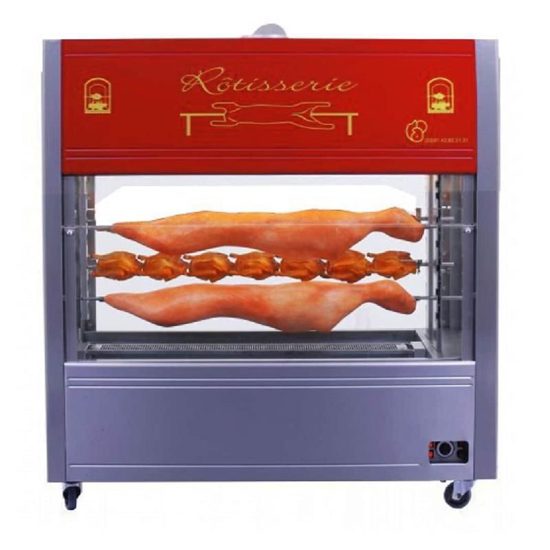 Rôtissoire à broche gaz mechoui 6 géant inox (Couleur: Rouge Réf - MECHOUIG6-3003-rg-12)_0