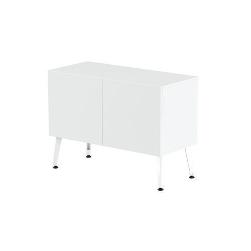 RANGEMENT BAS TENI LARG.80 CM 2 PORTES BLANC/BLANC - MBA
