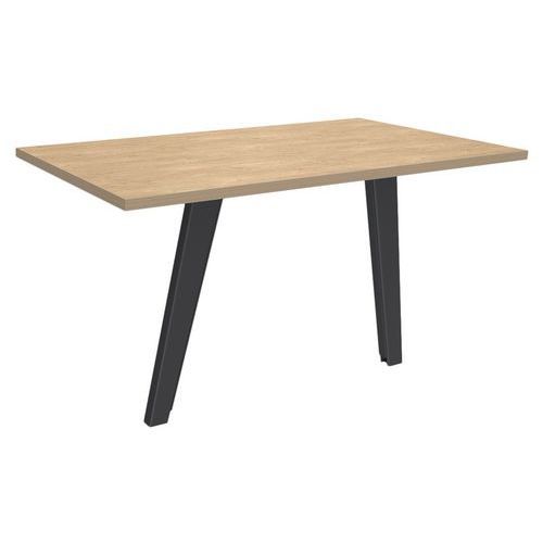 RETOUR DIRECT BUREAU STEEL GRAPHITE PIEDS CARBONE PLATEAU CHÊNE CLAIR - SIMMOB