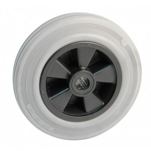 ROUE CAOUTCHOUC GRIS - 250 MM - ALÉSAGE 20 MM - 300 KG - ROULEMENTS À ROULEAUX AVL