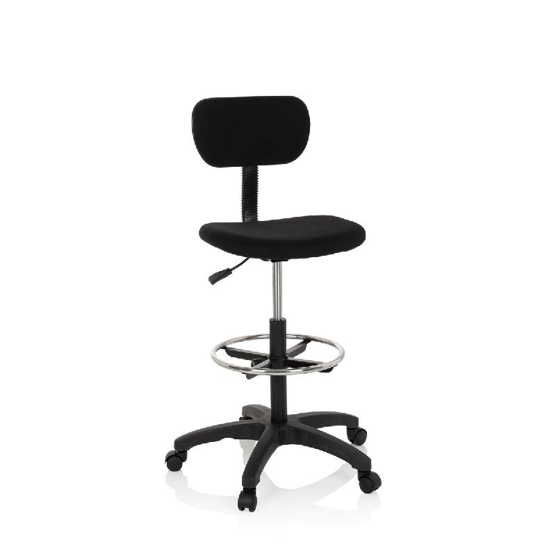Siège technique / Tabouret de travail TOP WORK 05 Tissu Noir hjh OFFICE - noir polyester 671004_0