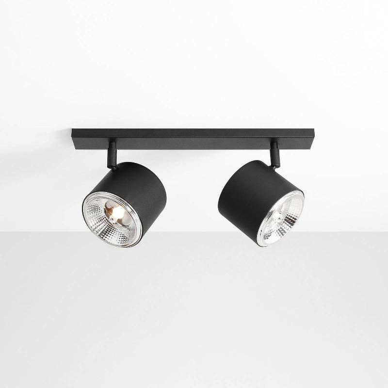 ALDEX SPOT POUR PLAFOND BOT, NOIR, À 2 LAMPES