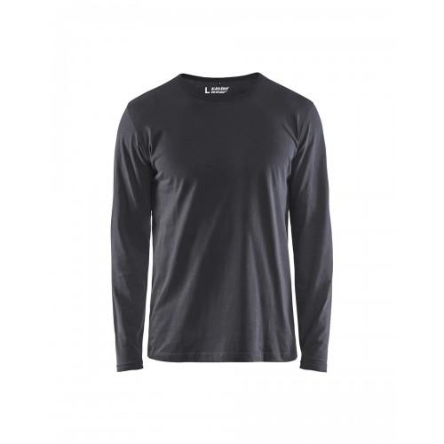 T-SHIRT DE TRAVAIL UNI À MANCHES LONGUES 3500 100% COTON - GRIS FONCÉ - XXXL BLAKLADER