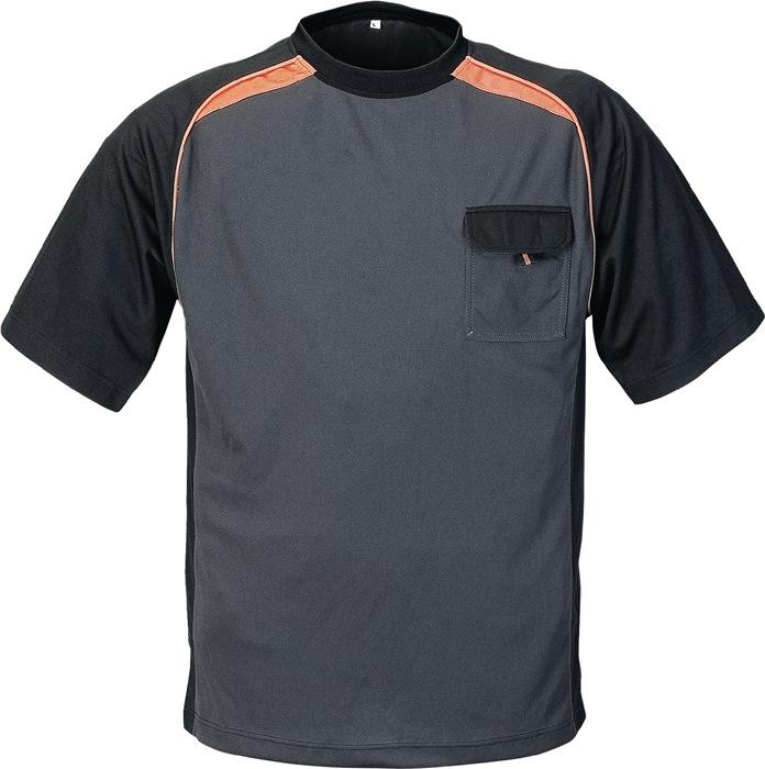 T-shirt taille XL gris foncé/noir/orange 100 % PES TERRATREND_0
