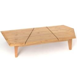 Table basse DUNE en Teck - Marron Rectangle Bois Amadeus 170x65 cm - marron 3520071855264_0