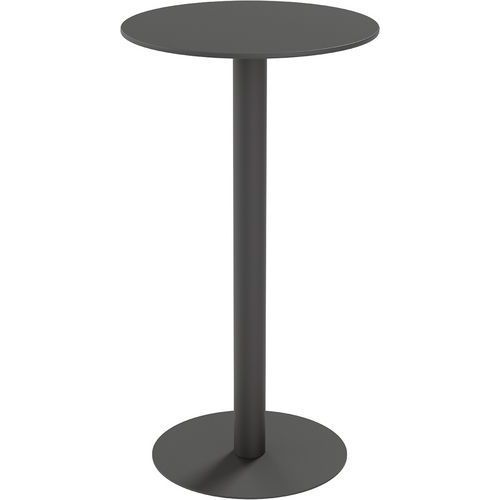 TABLE D'EXTÉRIEUR CROSS RONDE Ø60CM H110CM - PLATEAU NOIR - MEET BY PAPERFLOW