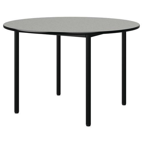 TABLE MALIBU Ø120 T6 4P STRA ISOSON GRIS 1400/NOIR NOIR 9005 - MANUTAN EXPERT