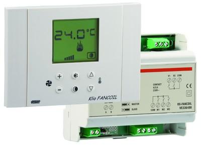 Thermostat électronique mural - set fancoil VE337200 avec actionneur éloigné pour 2 ou 4 tubes_0
