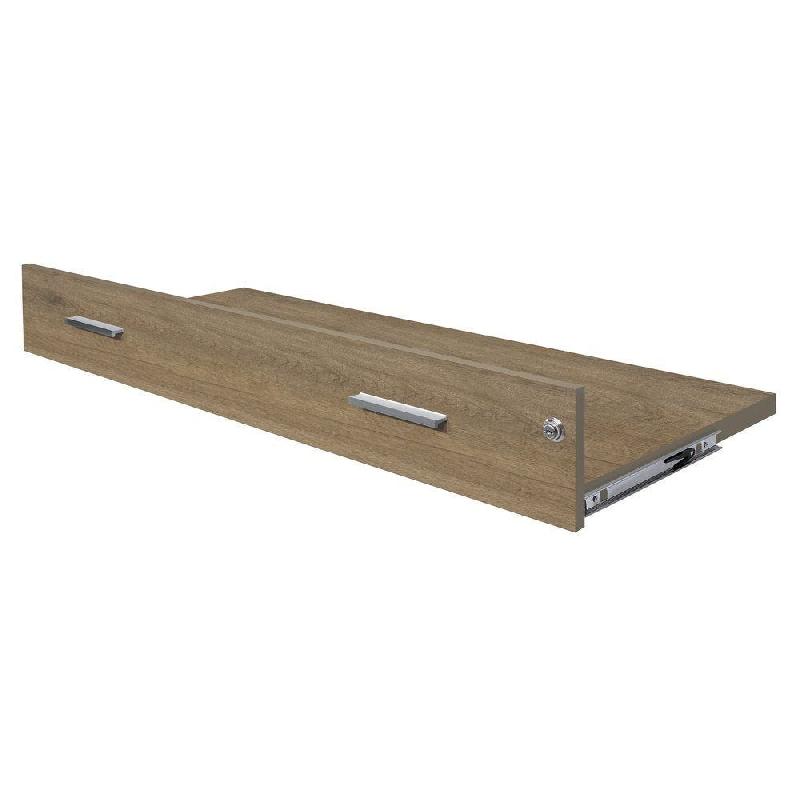Tiroir chêne authentique 114x47x16cm avec serrure - pour comptoir de caisse Flexia réf. 45618_0