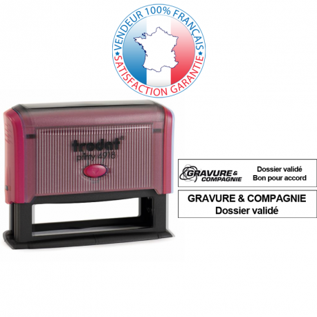 Tampon encreur Trodat Printy 4918 - empreinte personnalisable 2 lignes 75 x 15 mm - référence 4918-1_0