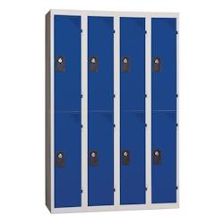 Vestiaires 2 cases x 4 colonnes - En kit - Bleu - Largeur 120cm PROVOST - bleu acier 207001730_0