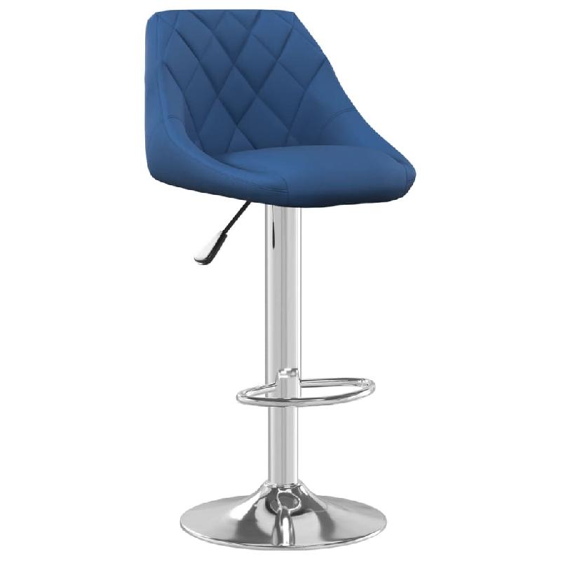 VidaXL Tabouret de bar Bleu Velours Modèle Flex Select - 335298_0