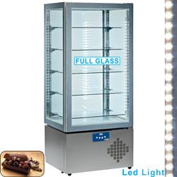 Vitrine réfrigérée professionnelle chocolat - full vitrée - 5 niveaux ventilée - max/50cv_0