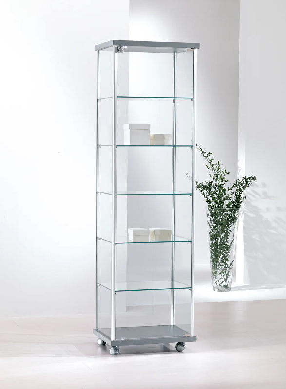Vitrine étroite colonne 53-ava - gris clair_0
