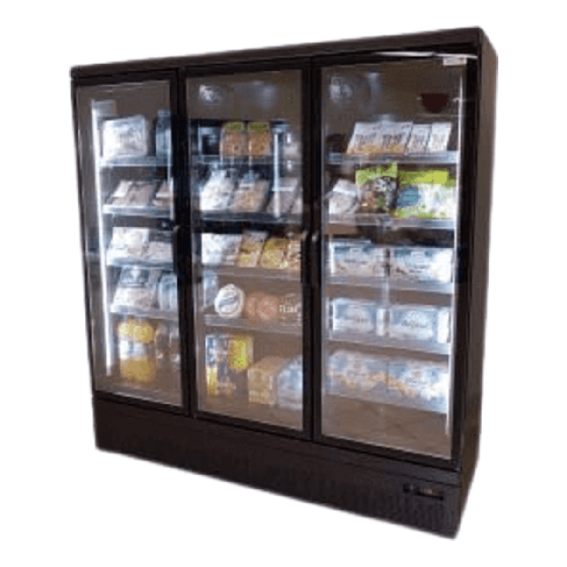 Vitrine froid négatif 3 portes vitrées libre service Seda ALTA002_0