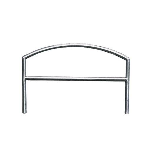 36500110 - Arceau urbain Velopa en acier inoxydable 316 brossé - entraxe 1200 mm - avec lisse intermédiaire_0