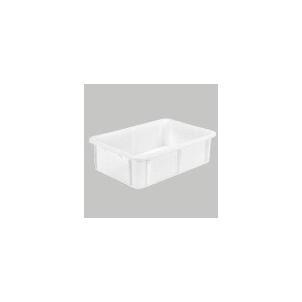 Bac alimentaire 60L - Coins arrondis 600 x 400 mm - Gris - Polyéthylène haute densité - Empilable_0