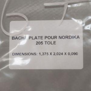 Bâche de protection plate remorque 257,5 cm avec tendeur