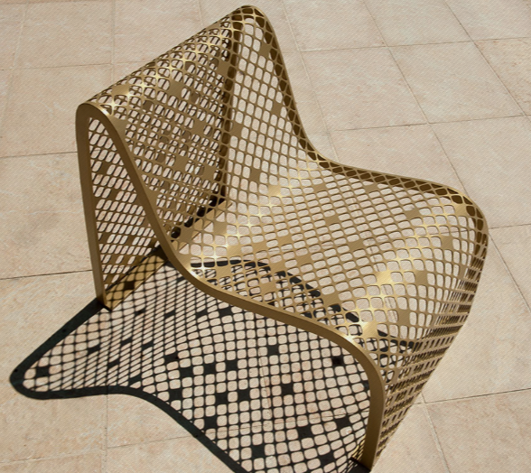 Banc public en métal - Cyria moderne Elinium 59cm - Design Jean-Michel Wilmotte_0