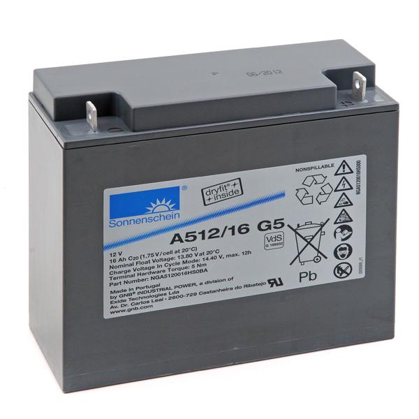 BATTERIE PLOMB ETANCHE GEL A512/16 G5 12V 16AH M5-M_0