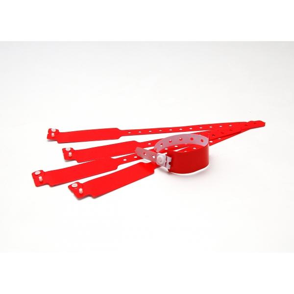 Bracelets vinyle extra-large - brillant - rouge (485 C) - indéformables et confortables_0