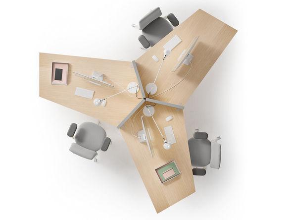 Bureau bench 3 personnes 3 Way NoS convivial et peu encombrant_0