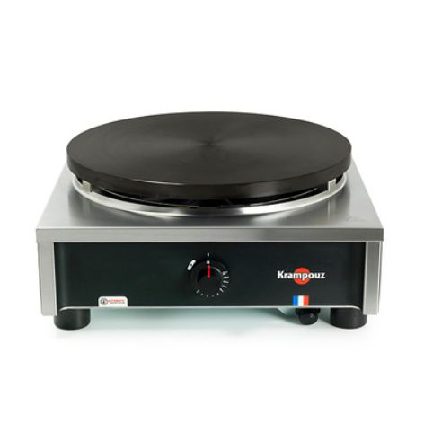 Crêpière à gaz professionnelle Krampouz - 1 plaque châssis carré - diamètre 40 cm - inox 304 - 7 kW_0