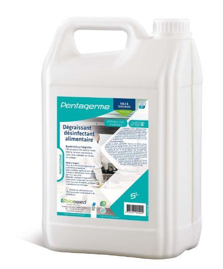 Pentagerme désinfectant sols agroalimentaire concentré non parfumé 5L - A001 - Bactéricide et fongicide_0