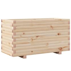 Helloshop26 - Jardinière bac lit surélevé plantes fleurs terrasse jardin 90 x 40 x 49,5 cm bois de pin massif marron 02_0037985 - 3000214013060_0