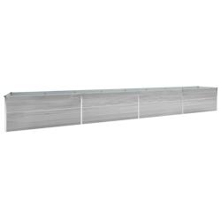 Helloshop26 - Jardinière lit surélevé plantes fleurs jardin acier galvanisé 600 x 80 x 45 cm gris 02_0001131 - 3000074901538_0
