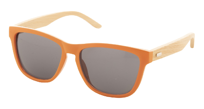 Lunettes de soleil - monture plastique colorée - branches en bambou - protection UV 400 catégorie 3_0