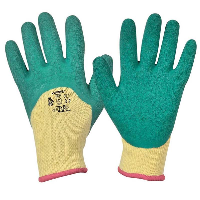 Paire de gants pour rosier - taille 7 - nylon avec revêtement microporeux - norme EN 388 (2142)_0