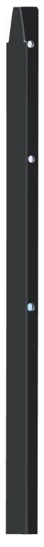 Piquet de clôture gris - Acier plastifié - 3x3x150 cm - 5 perçages_0