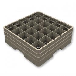 Casier de lavage fermé PUJADAS pour 25 verres - H 140 à 300 mm - Polypropylène - 260 mm - 8421661525268_0