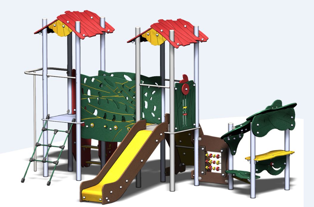 Structure de jeux combinées inox 2 tours - Gamme Ama'Zone - AMA20913I - CREA EQUIPEMENTS_0
