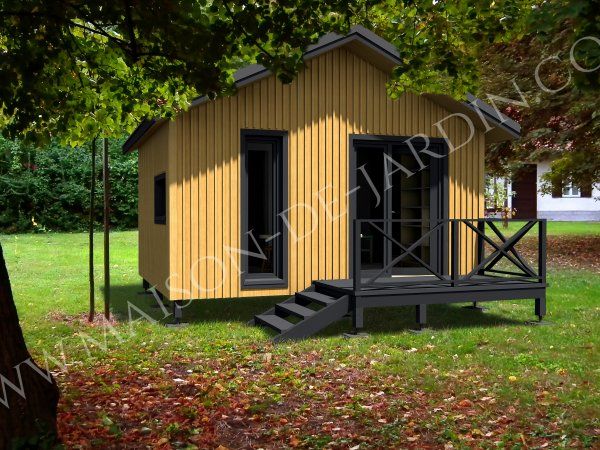 Studio de jardin - maison de jardin avec ossature bois - Lyon 20 m² - entièrement isolé et habitable toute l'année_0