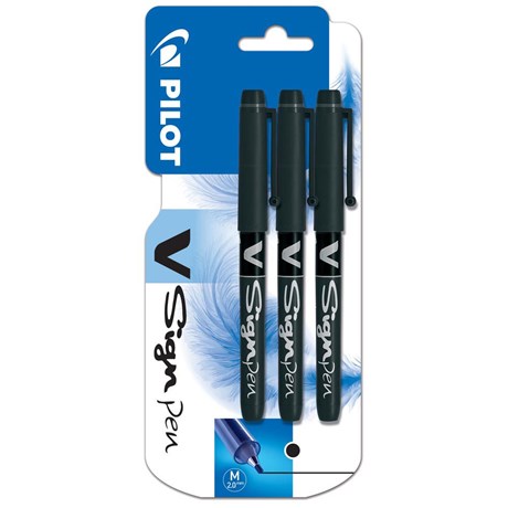 STYLO FEUTRE V-SIGNPEN PILOT NOIR (VENDU PAR 3)