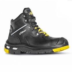 U-Power - Chaussures de sécurité hautes ultra résistantes RONAN - Environnements exigeants - S3 SRC ESD CI Noir / Jaune Taille 43 - 43 noir matièr_0