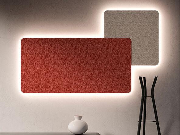 Dalles murales acoustiques en tissu avec LEDs Telaio Denomics_0