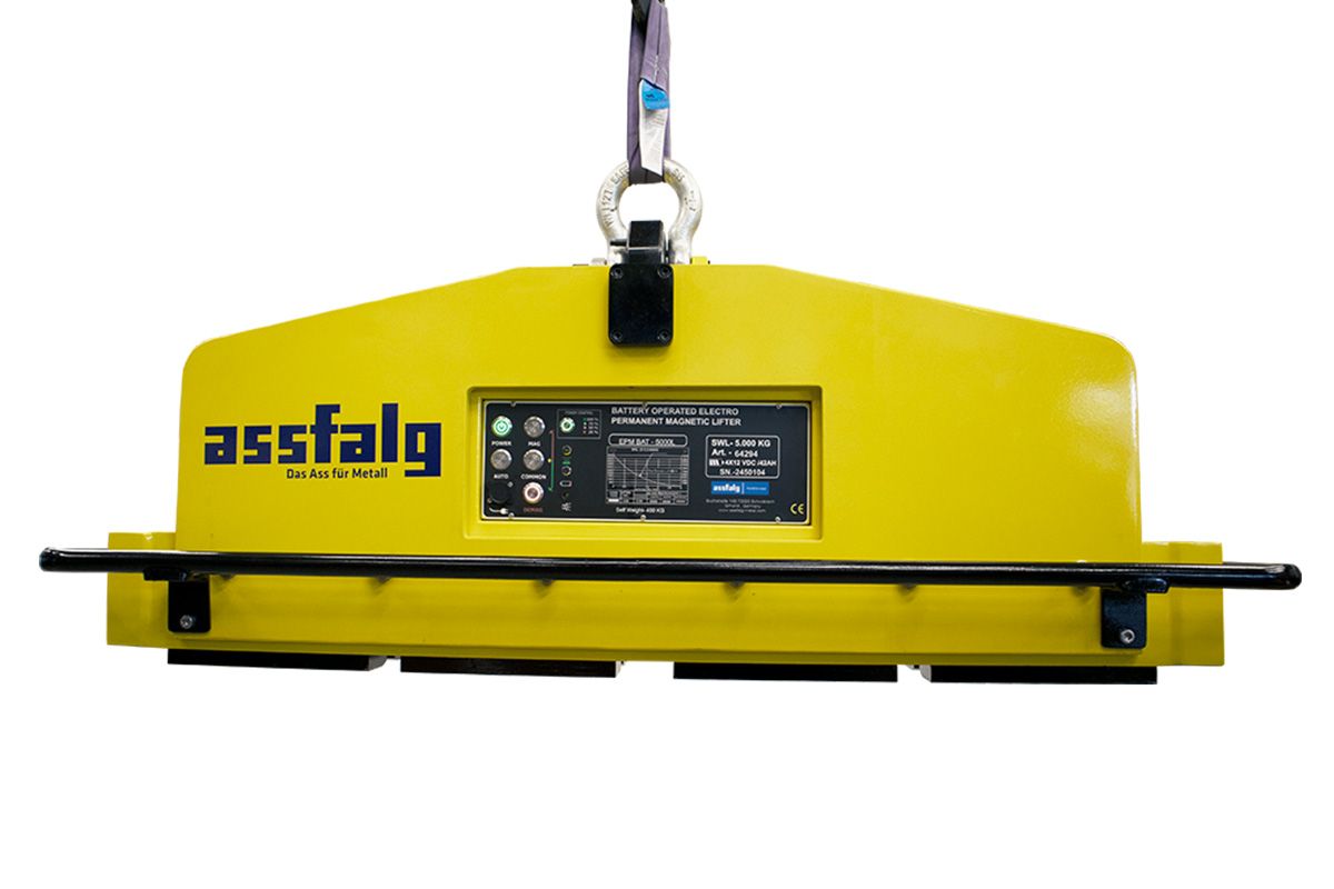 Aimant de levage à batterie avec surface de pôle magnétique allongée - EPMB Lang - Charge 3000 à 5000 kg_0