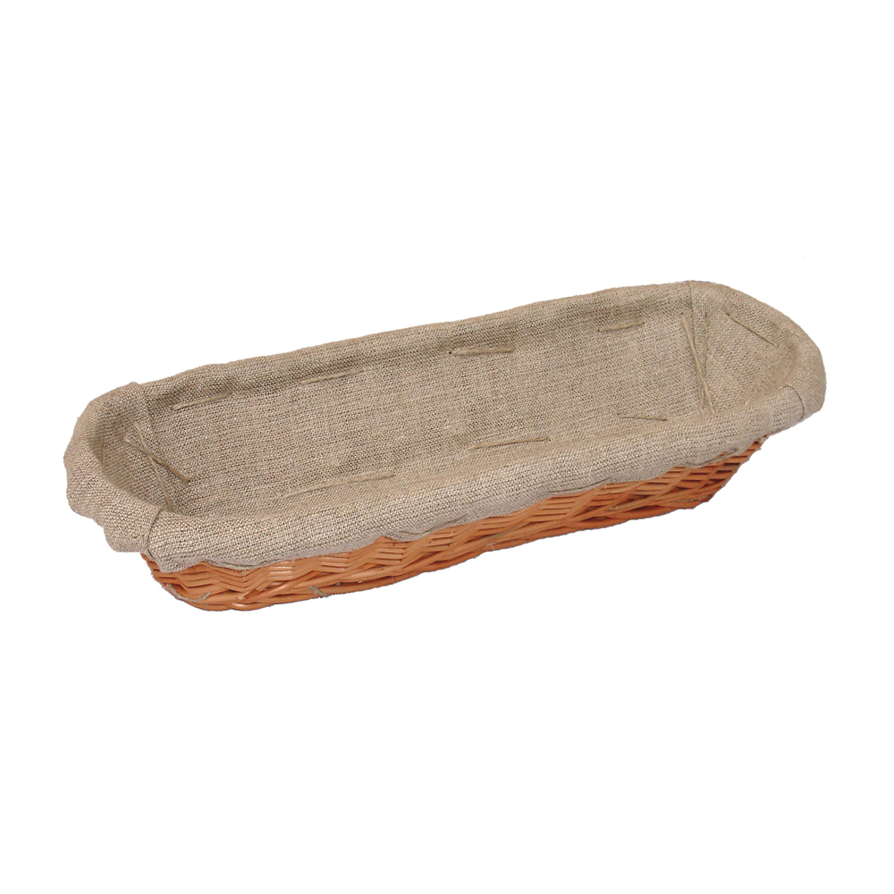 Banneton long en osier buff toilé lin - capacité 750 grammes_0