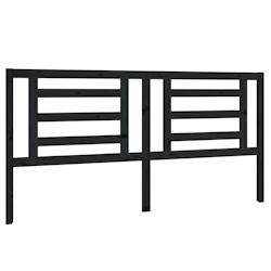 Décoshop26 - Tête de lit accessoire couchage chambre à coucher meuble 186 x 4 x 100 cm bois de pin noir TDL0202186 - noir 3000524988003_0