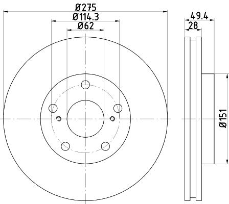 Disque de frein ventilé Textar 92135403 - boîte de 1 disque_0
