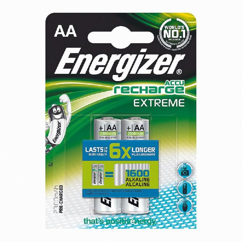 ENERGIZER PILE RECHARGEABLE ACCU RECHARGE EXTREME - HR06 AA  - 2300 MAH - 1,2V (PRIX UNITAIRE)