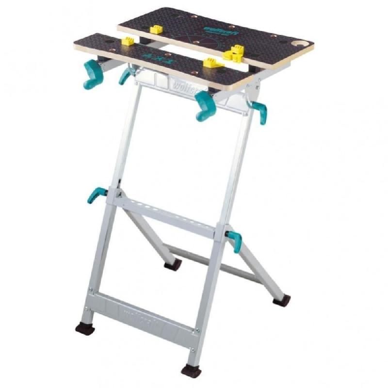 Établi pliant WOLFCRAFT Master 600 - 65 x 53 cm, réglable en hauteur, inclinable et avec rallonge_0