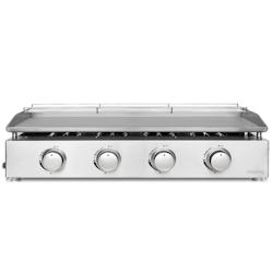 H.Koenig PLX940 - Plancha 4 brûleurs en U - argenté inox PLX940_0