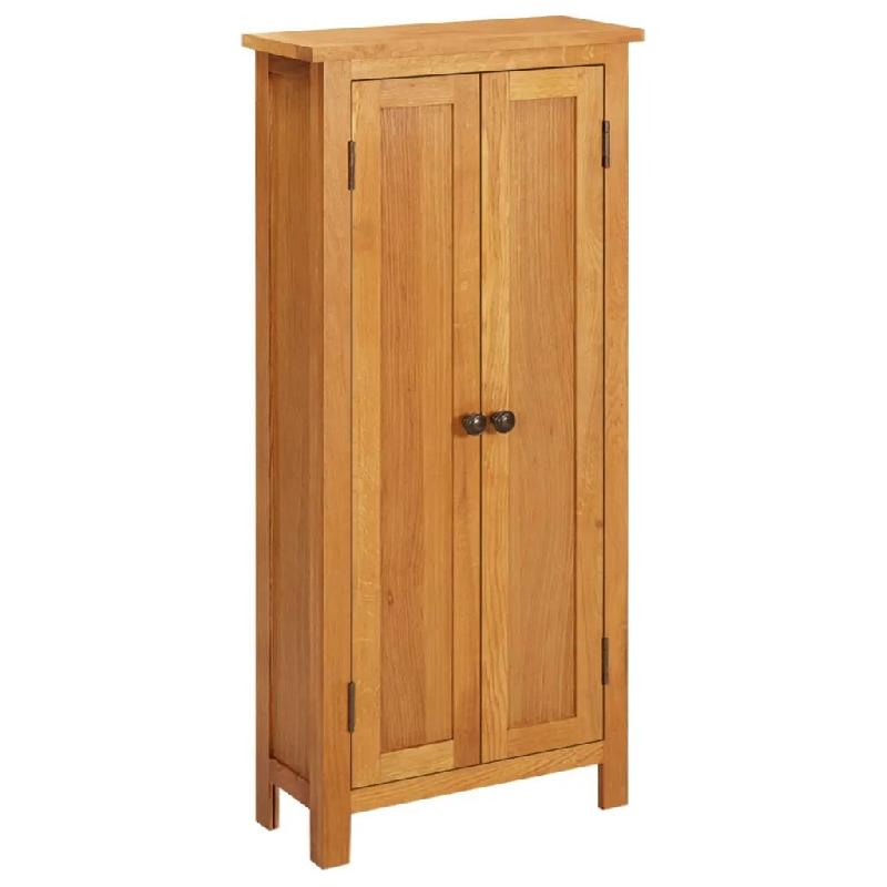 Helloshop26 - Armoire de rangement élégante 50 x 22 x 110 cm avec 5 étagères robustes style moderne en bois de chêne massif 02_0046790 - Bois man_0