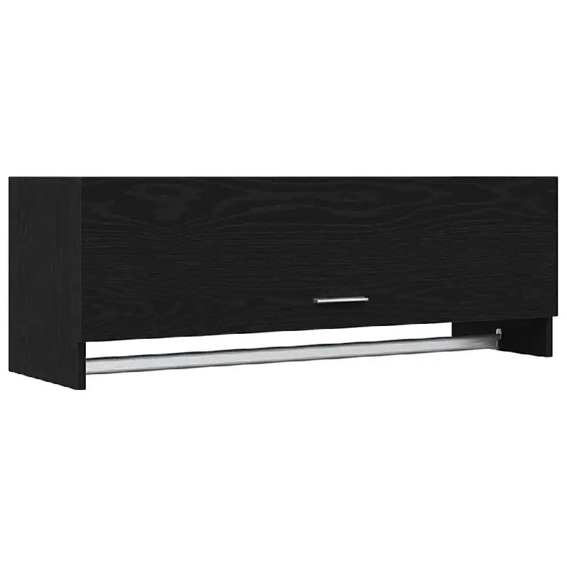 Helloshop26 - Armoire murale minimaliste design fonctionnelle rangement 100 x 32,5 x 35 cm en bois d'ingénierie chêne noir 02_0051906 - noir Bois ma_0