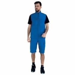 Lafont - Bermuda de travail coton majoritaire IOLITE Bleu Bugatti Taille 3XL - XXXL bleu 3609705767040_0