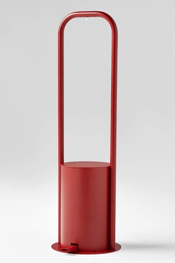 Pou - Borne avec pédale mécanique - Ytowell - rouge - grande capacité - bouteille 5L hydrogel_0